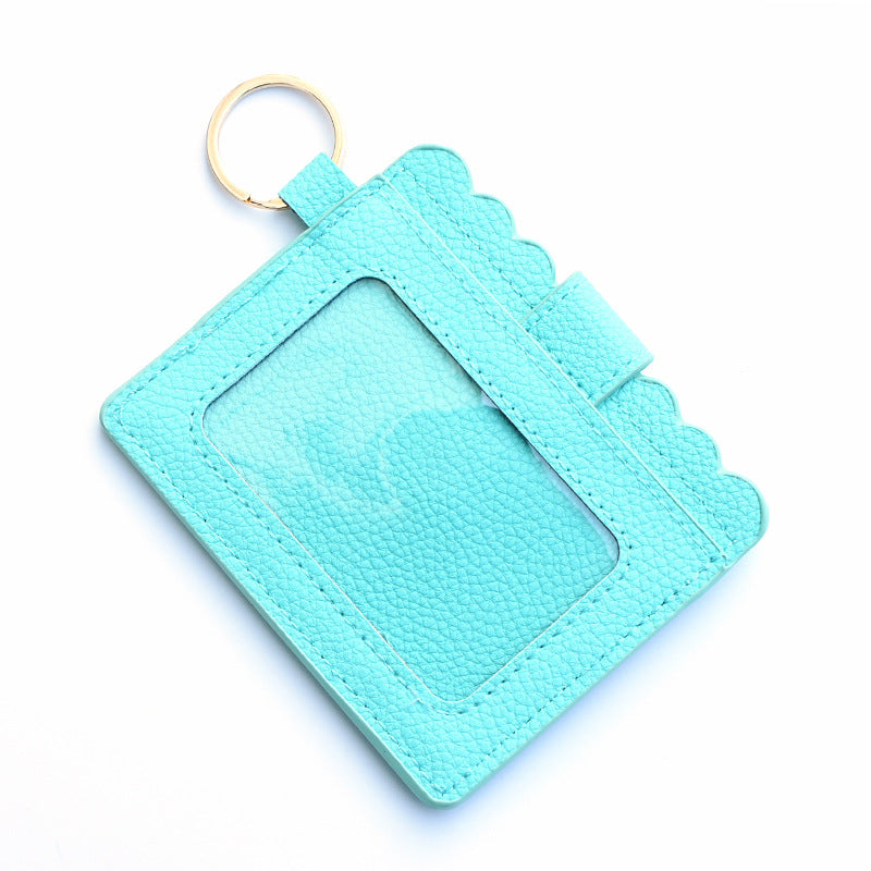 Wholesale Colored PU Leather Bank Card Bag, Fashionable and Creative Student Bus Card Holder Clip